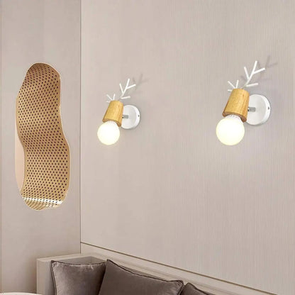 Deer Antler Wand Nachttischlampe Wandleuchte im nordischen Stil Design | Brehn