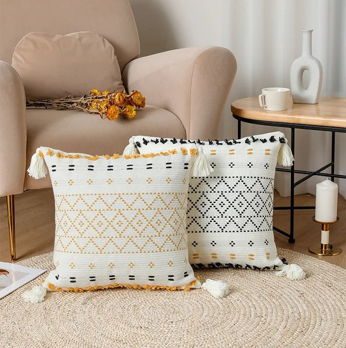 Brehn | Bohemian SatinCiel Kopfkissenbezug - Luxus Kopfkissenbezug mit gestepptem Design für jedes Interieur