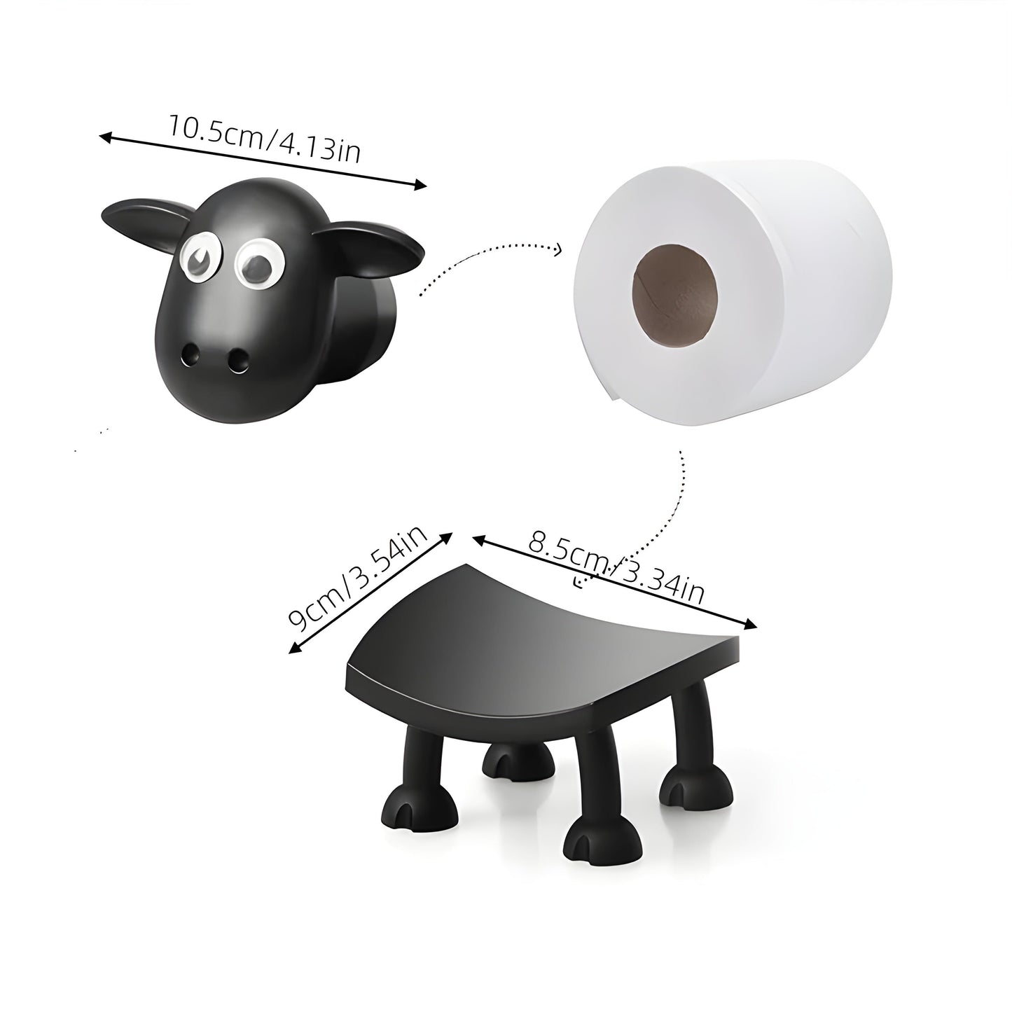 Toilettenpapierhalter kaufen – Originelle und witzige Badezimmerdekoration | Rutschfest, ideal für kleine Badezimmer