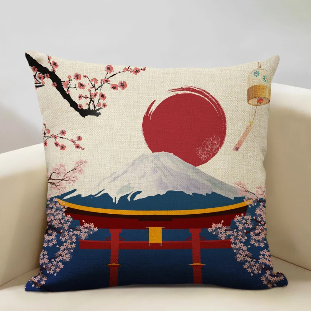 Brehn | BeauRêve Kissenbezug mit dem Mount Fuji - Japanischer Stil für jeden Raum