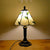 Retro-Barock-Tischleuchte aus Tiffany-Glas mit LED-Beleuchtung, E27