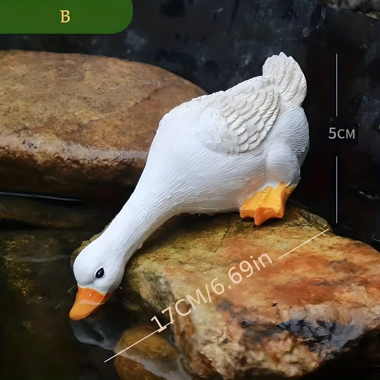 PuddlePals Skulptur – Enten- und Gänsefigur im Landhausstil