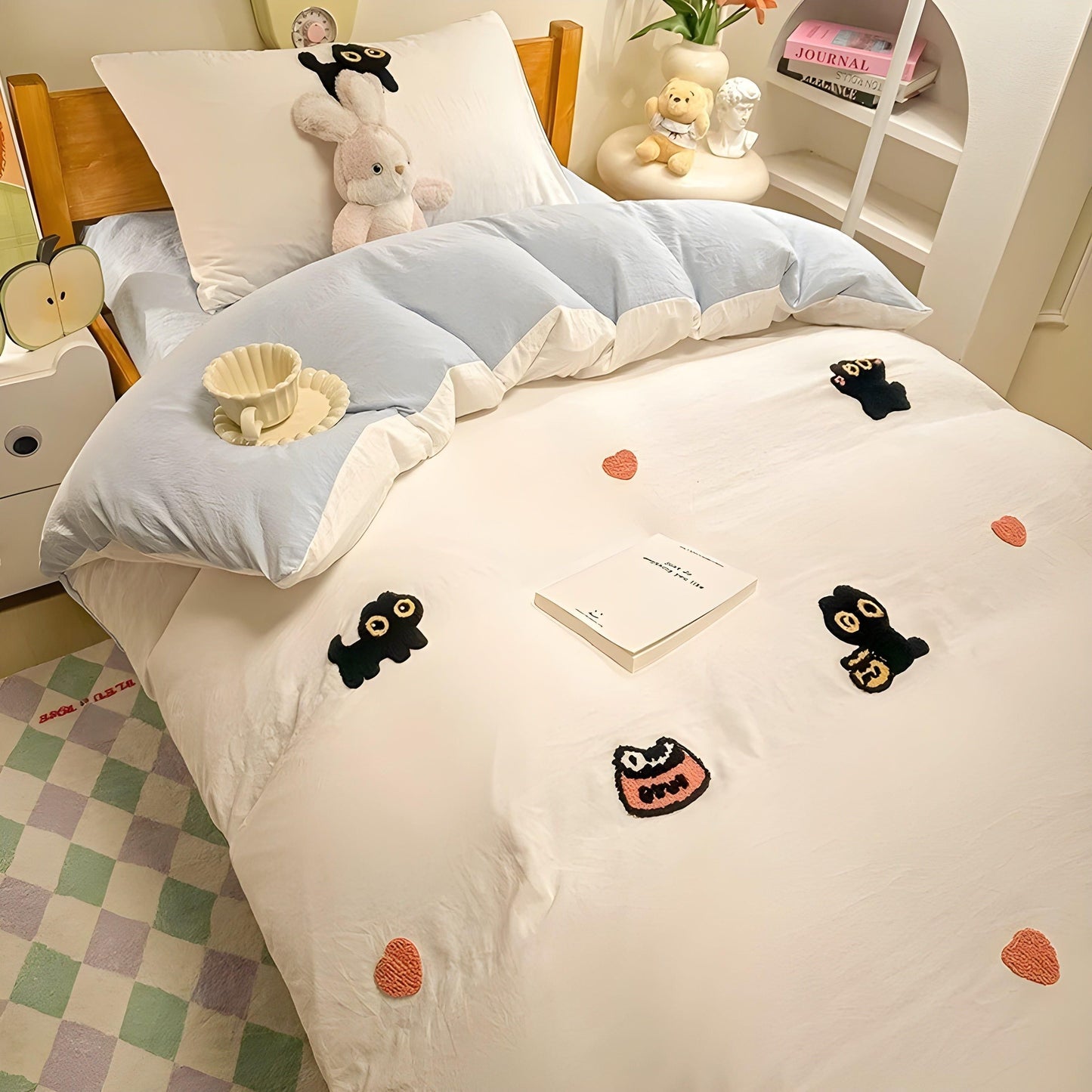 CloudComfort Bettzeug-Set – Komfortables und hautfreundliches Lucky Cat Bettzeug