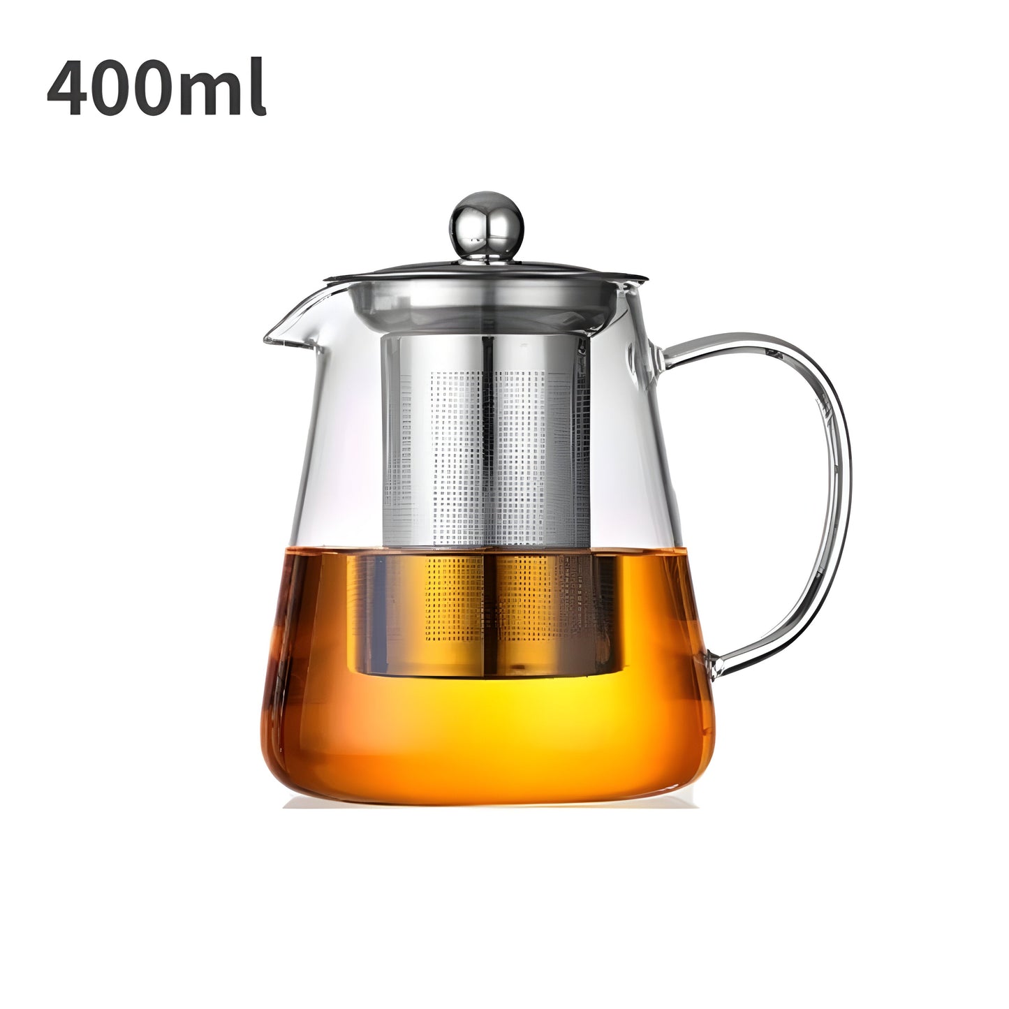 CrystalBrew-Becher – Hitzebeständiges Glas mit Edelstahlfilter
