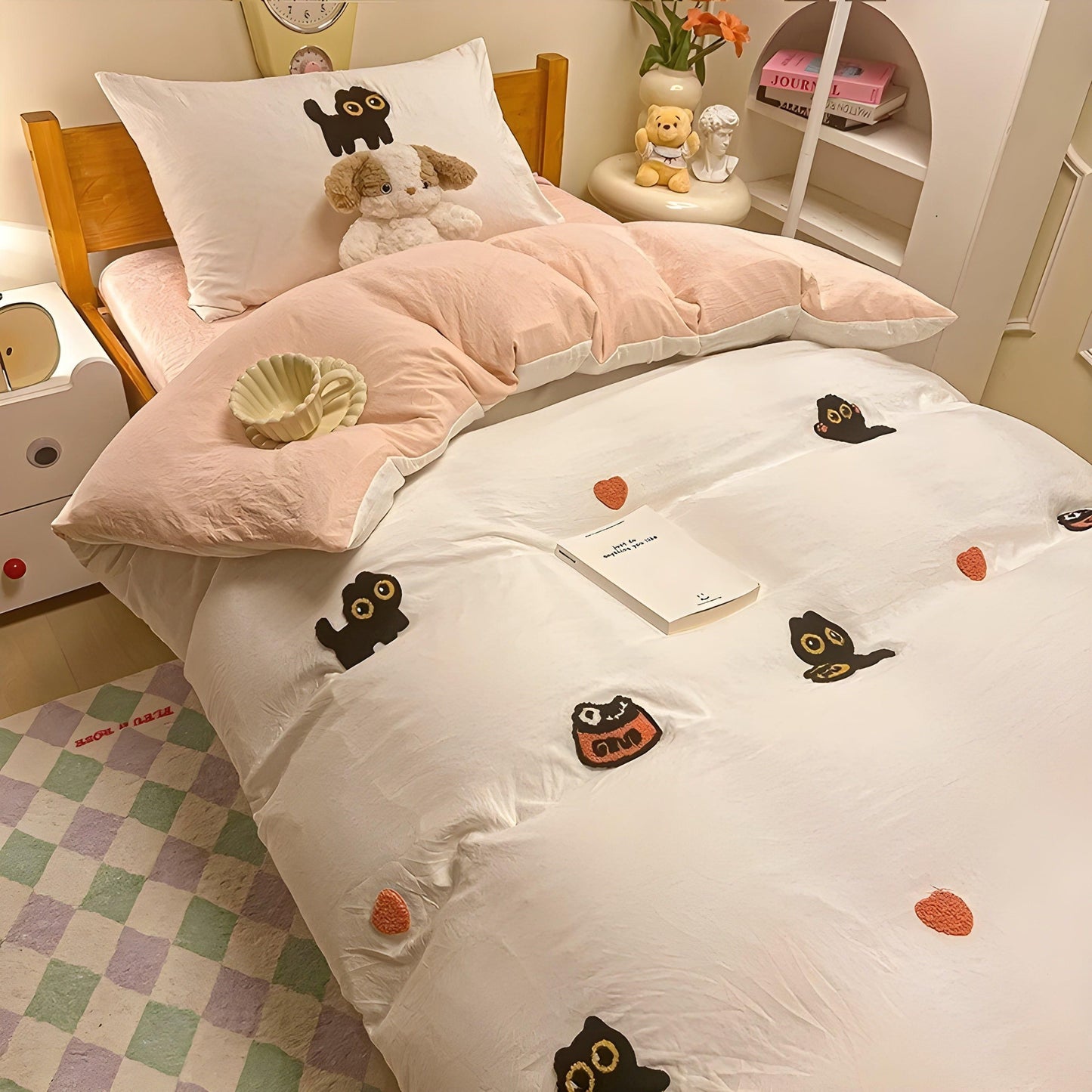 CloudComfort Bettzeug-Set – Komfortables und hautfreundliches Lucky Cat Bettzeug