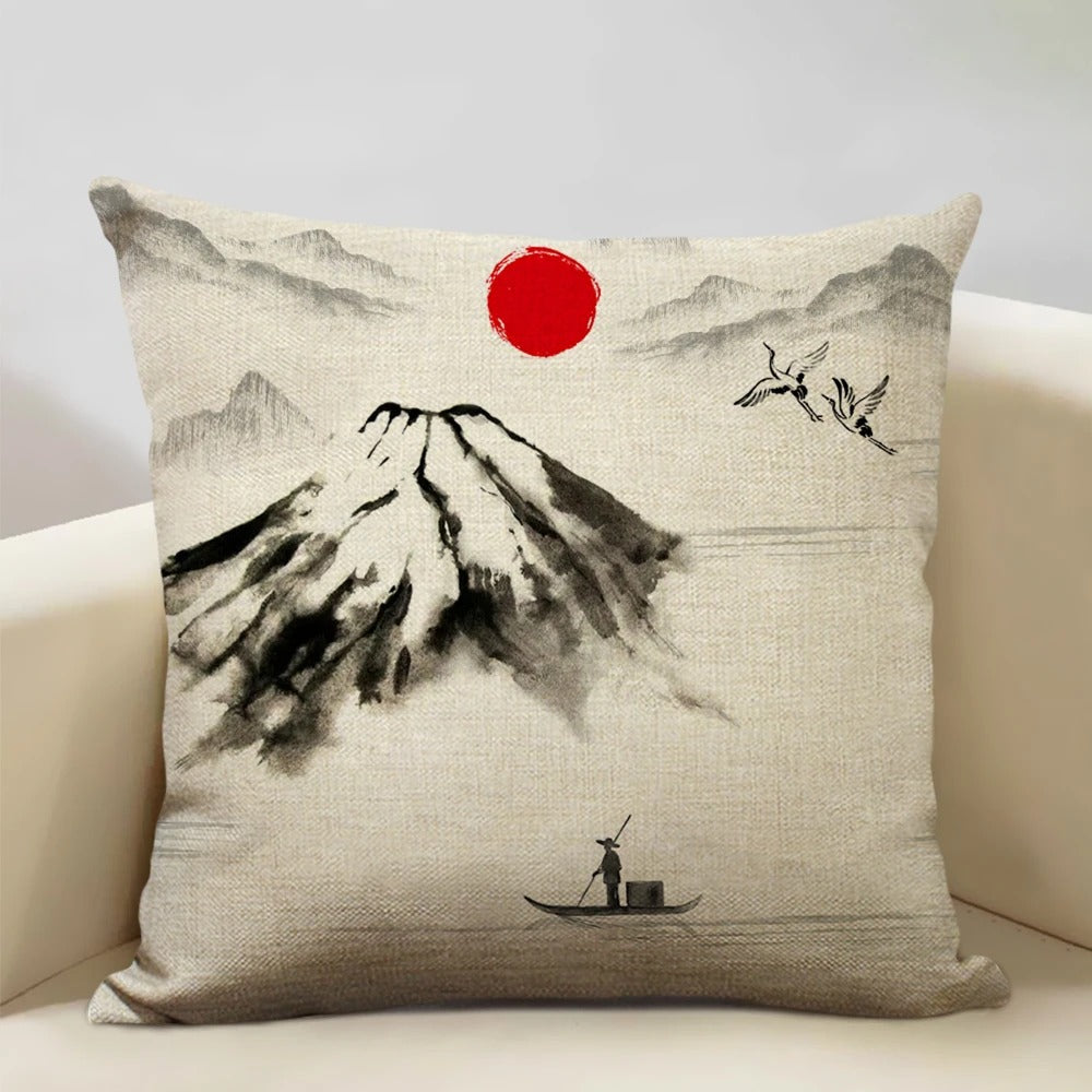 Brehn | BeauRêve Kissenbezug mit dem Mount Fuji - Japanischer Stil für jeden Raum