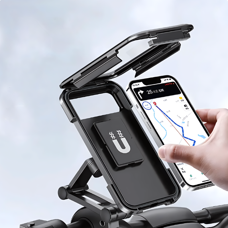 SafeRide wasserdichter Handyhalter – 360° drehbar für Fahrrad und Regenwetter | Brehn