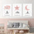 Pink Moon Stars Islamische Leinwand Wandkunst Druck