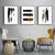 Abstract Schwarz & Gold Pinselstrich - Leinwand Wandkunst Druck