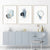 Abstract Blau & Gold Aquarell - Leinwand Wandkunst Druck
