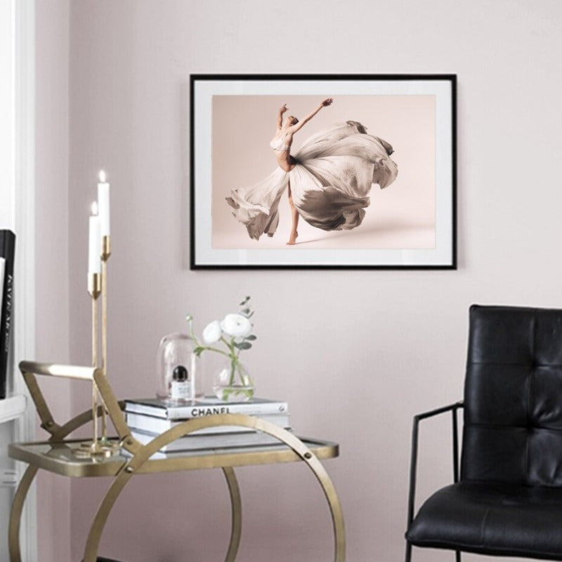 Bohemian Stil Blush Blumenzettel - Leinwand Wandkunst Druck