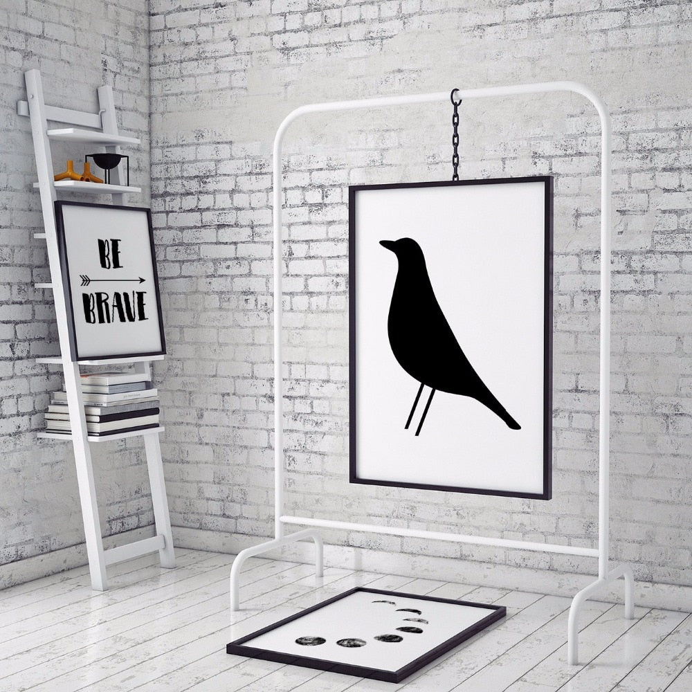 Eames Bird Nordisch Skandinavisch - Leinwand Wandkunst Druck