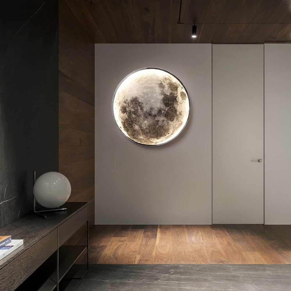 3D-LED-Decken- oder Wandleuchte mit Mond- oder Erdmotiv