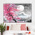 Japanischer Sakura Kirschblütenbaum - Leinwand Wandkunst Druck