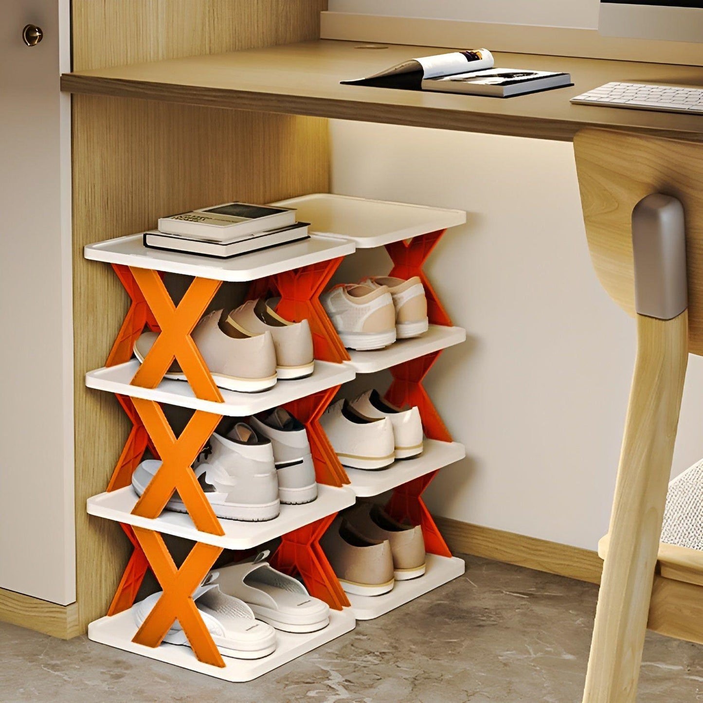FlexiRack Schuhorganisator - Multifunktionaler mehrschichtiger faltbarer Schuhregal | Brehn