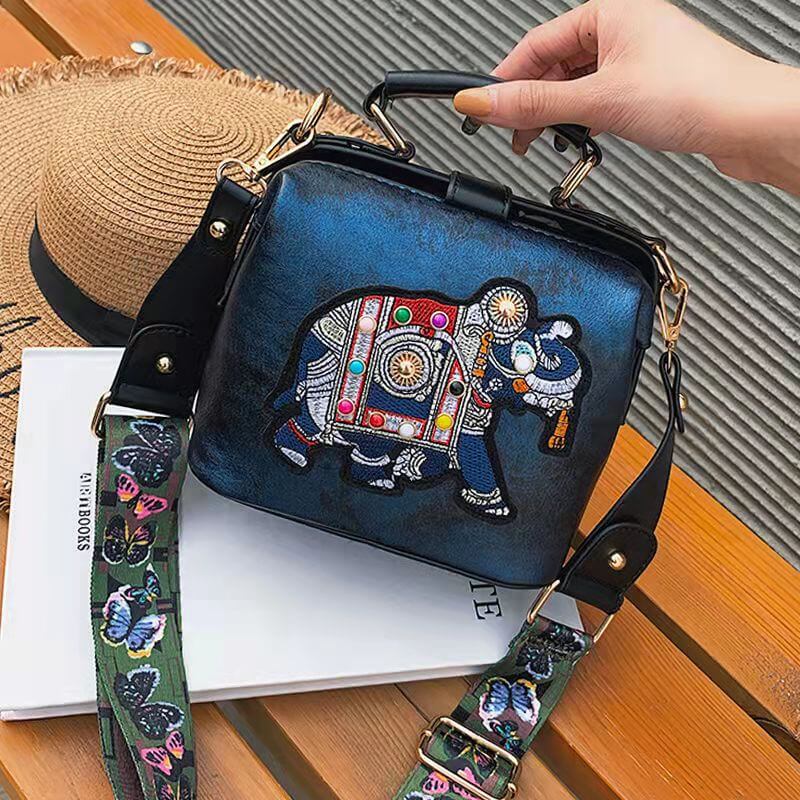 Bestickte Mandala Schultertasche – Leichtes Multi-Use Bohemian Design | Brehn