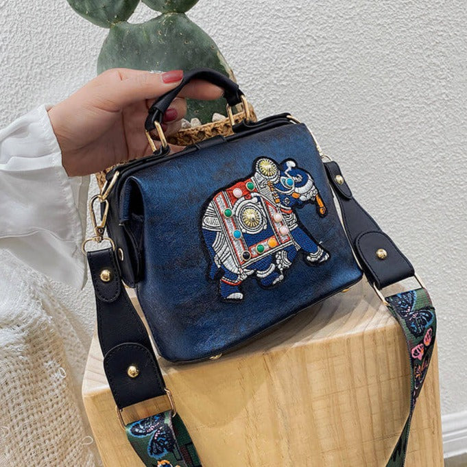 Bestickte Mandala Schultertasche – Leichtes Multi-Use Bohemian Design | Brehn