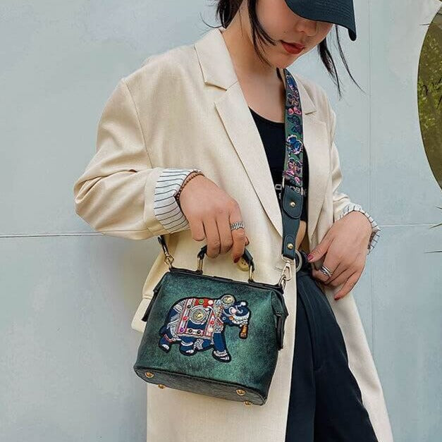Bestickte Mandala Schultertasche – Leichtes Multi-Use Bohemian Design | Brehn