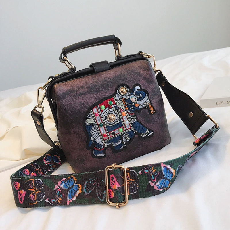Bestickte Mandala Schultertasche – Leichtes Multi-Use Bohemian Design | Brehn
