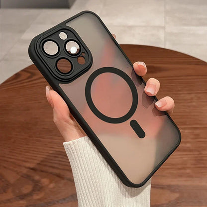 Matte Armor Magnethülle mit Stoßschutz und MagSafe-Unterstützung – 1+1 GRATIS