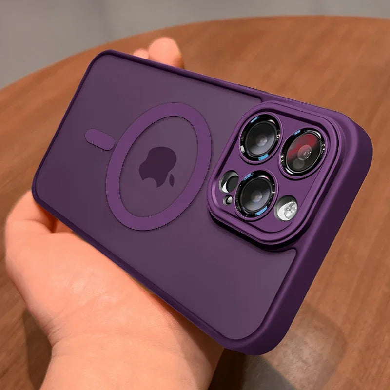 Matte Armor Magnethülle mit Stoßschutz und MagSafe-Unterstützung – 1+1 GRATIS