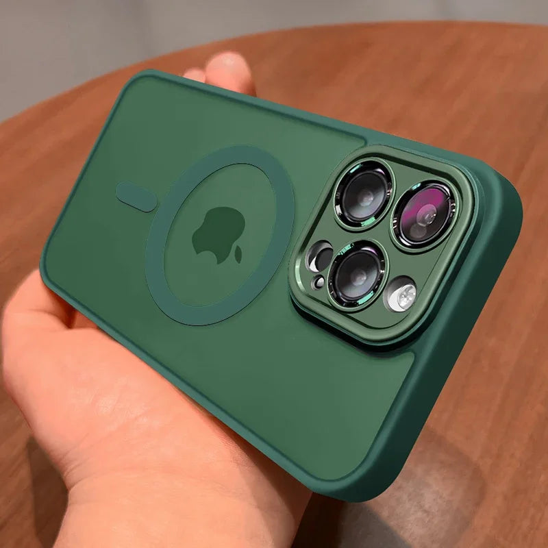 Matte Armor Magnethülle mit Stoßschutz und MagSafe-Unterstützung – 1+1 GRATIS