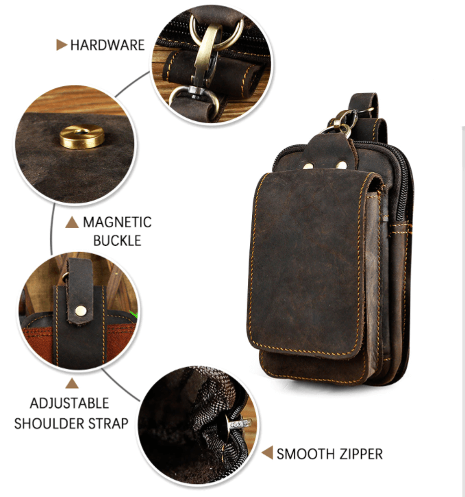 Hochwertige Herren-Bauchtasche aus Leder – Guardian Leather