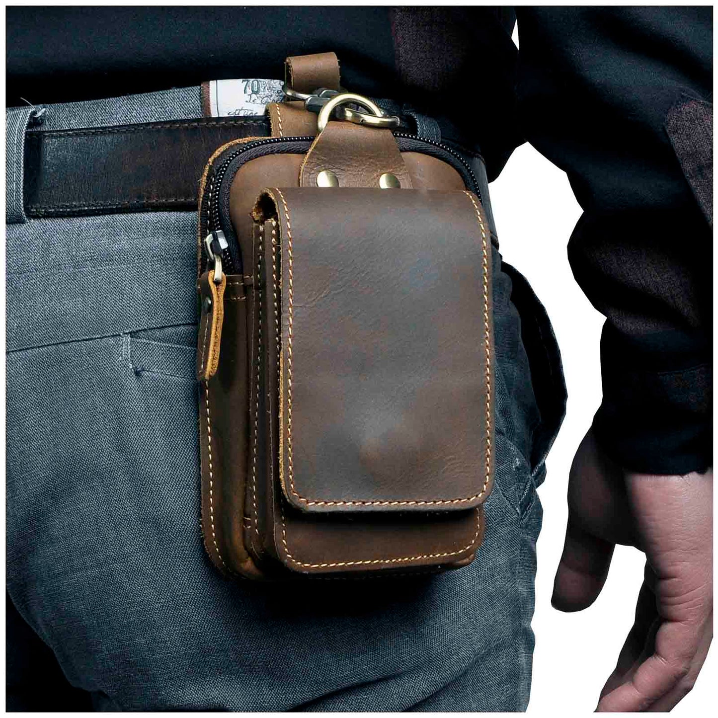 Hochwertige Herren-Bauchtasche aus Leder – Guardian Leather