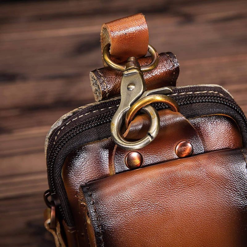 Hochwertige Herren-Bauchtasche aus Leder