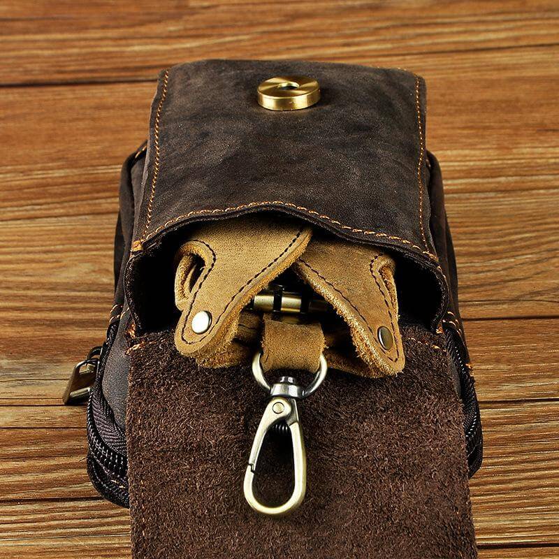 Hochwertige Herren-Bauchtasche aus Leder