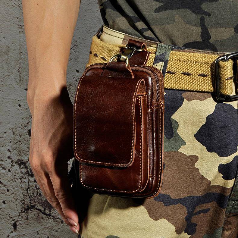 Elegante Hüfttasche aus Leder für Herren
