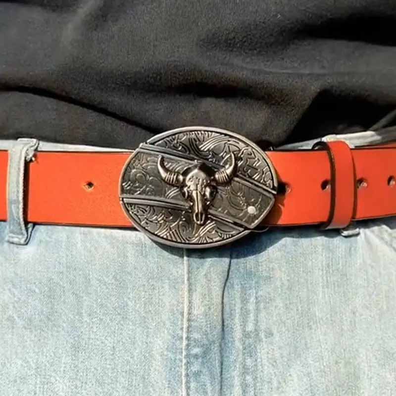 Brehn | Metall Oval Cowboys Gürtelschnalle