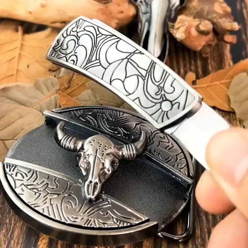 Brehn | Metall Oval Cowboys Gürtelschnalle