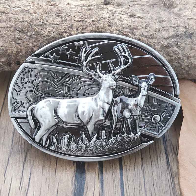 Brehn | Metall Oval Cowboys Gürtelschnalle