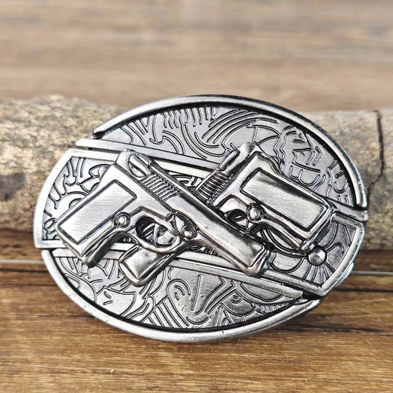 Brehn | Metall Oval Cowboys Gürtelschnalle