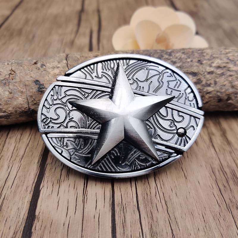 Brehn | Metall Oval Cowboys Gürtelschnalle