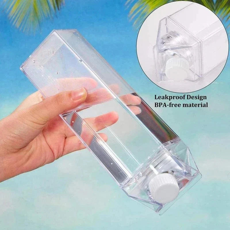 Milchkarton-Wasserflasche Kunststoff Quadrat Transparent Getränkespeicherung | Brehn