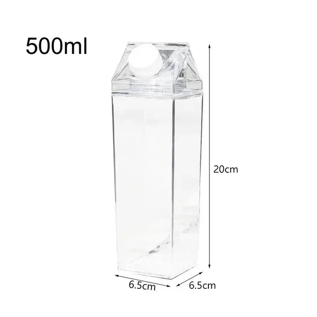Milchkarton-Wasserflasche Kunststoff Quadrat Transparent Getränkespeicherung | Brehn