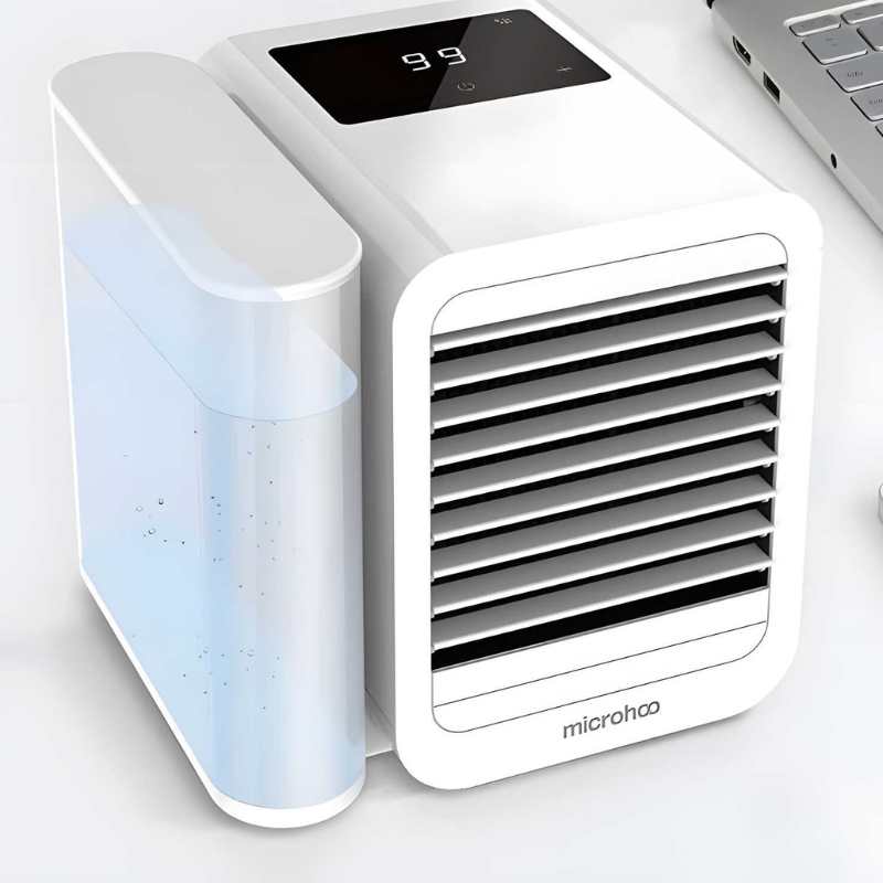 MicroCool Mini Klimaanlage Tragbarer Verdunstungsschwamm-Kühler mit 1000ml Wassertank | Brehn