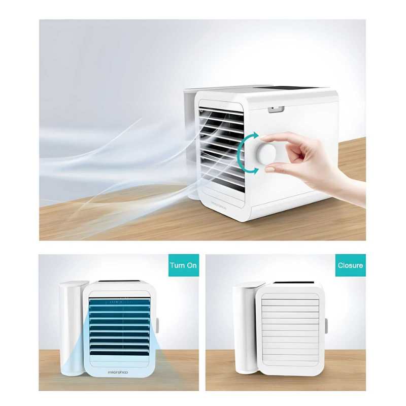 MicroCool Mini Klimaanlage Tragbarer Verdunstungsschwamm-Kühler mit 1000ml Wassertank | Brehn