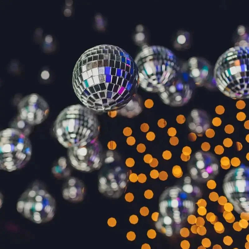 Mini rotierende spiegelnde Glaskugel-Disco-Kugeln für Partys | Brehn