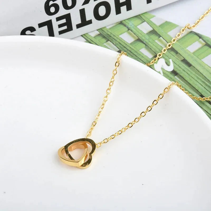 Brehn | Minimal Love Lock Herz Halskette