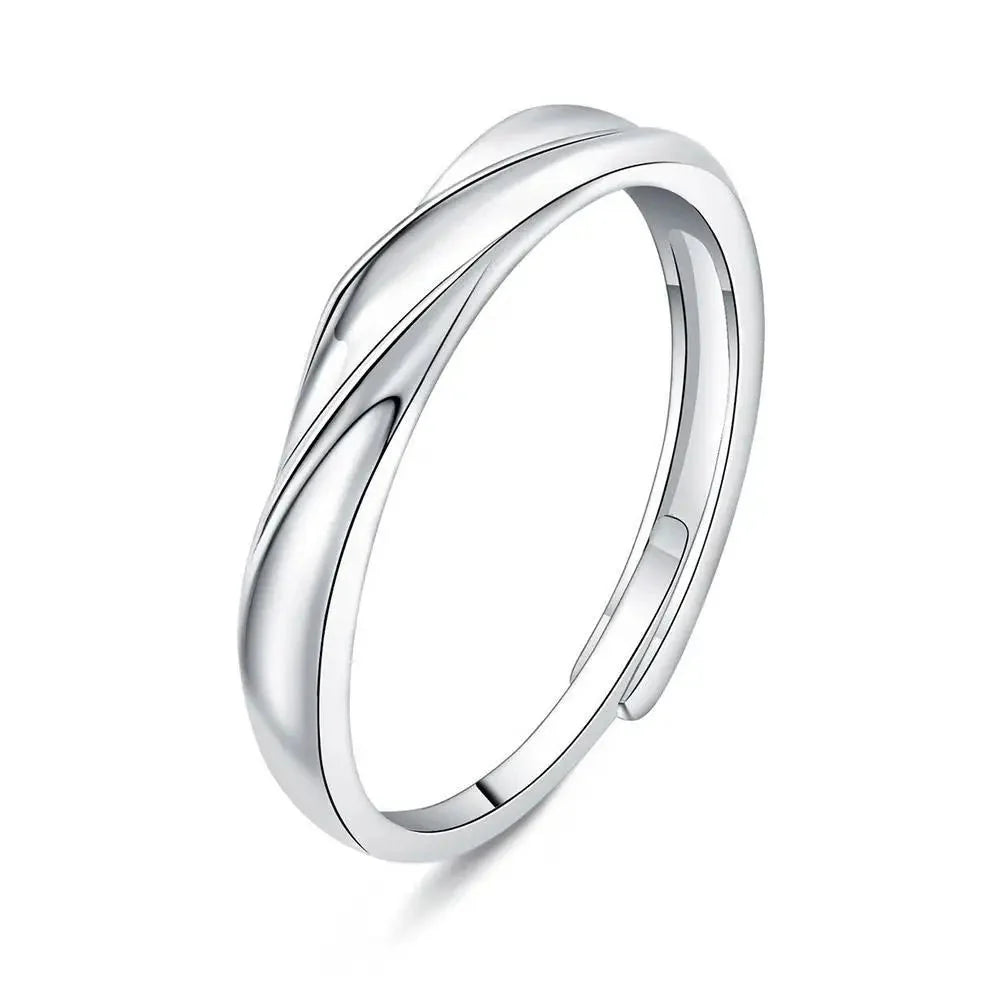 Brehn | Minimal Wave Textured Paare Ringe