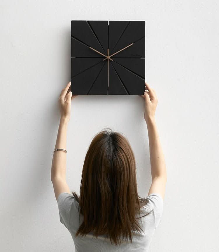 Geräuschlose, moderne Wanduhr – 30 cm (12 Zoll) dekoratives MDF-Design