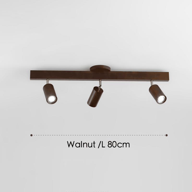 Holz Deckenlampe verstellbar mit warmem Licht und minimalistischem Design | Brehn