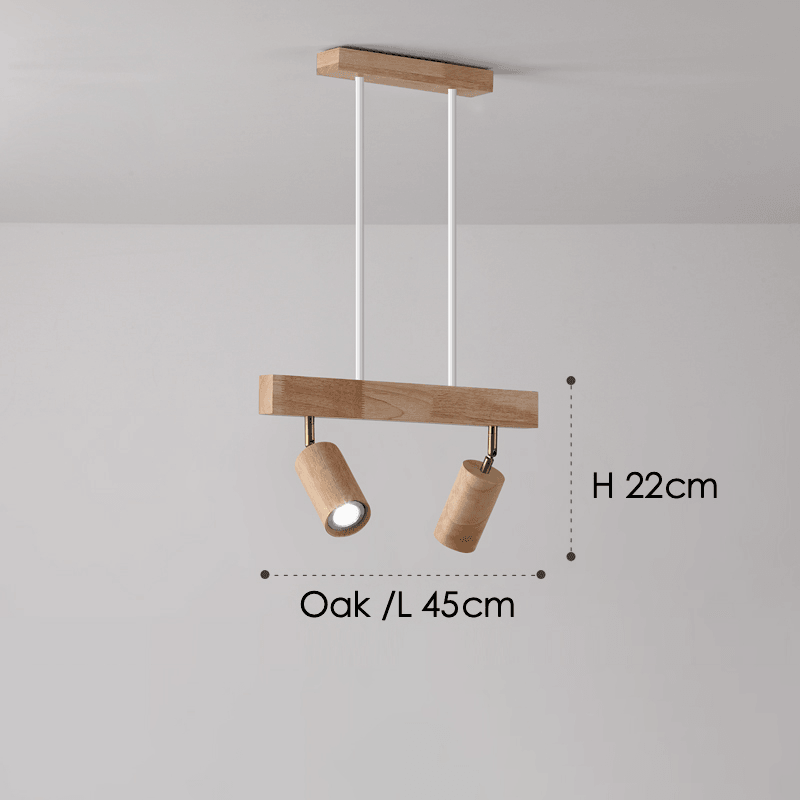 Holz Deckenlampe verstellbar mit warmem Licht und minimalistischem Design | Brehn