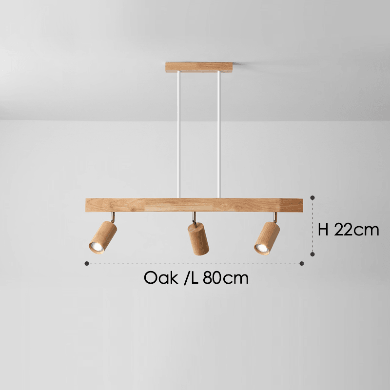 Holz Deckenlampe verstellbar mit warmem Licht und minimalistischem Design | Brehn