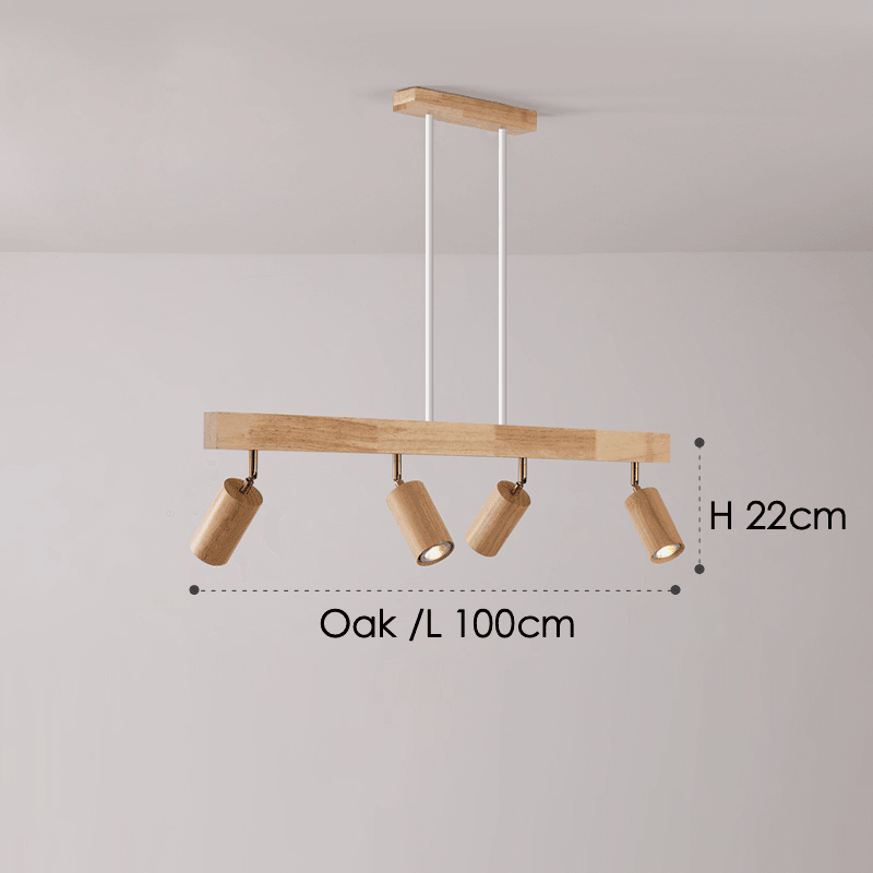 Holz Deckenlampe verstellbar mit warmem Licht und minimalistischem Design | Brehn