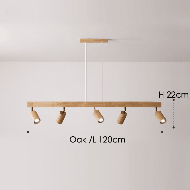 Holz Deckenlampe verstellbar mit warmem Licht und minimalistischem Design | Brehn