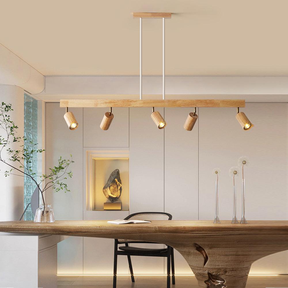 Holz Deckenlampe verstellbar mit warmem Licht und minimalistischem Design | Brehn